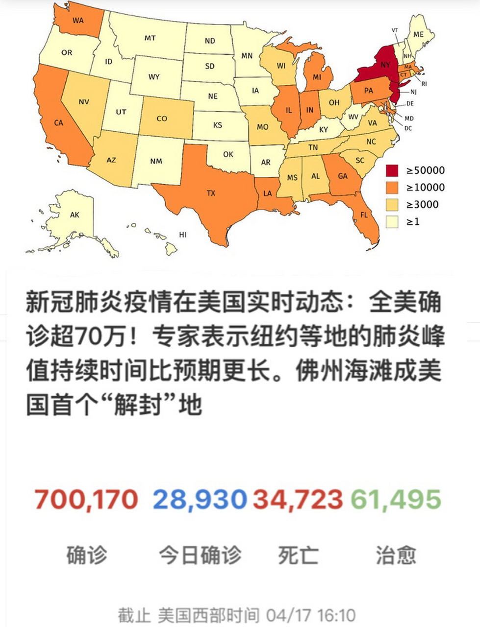 美国最新肺炎，日常中的温情故事